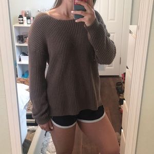 Sweater with lattice back
